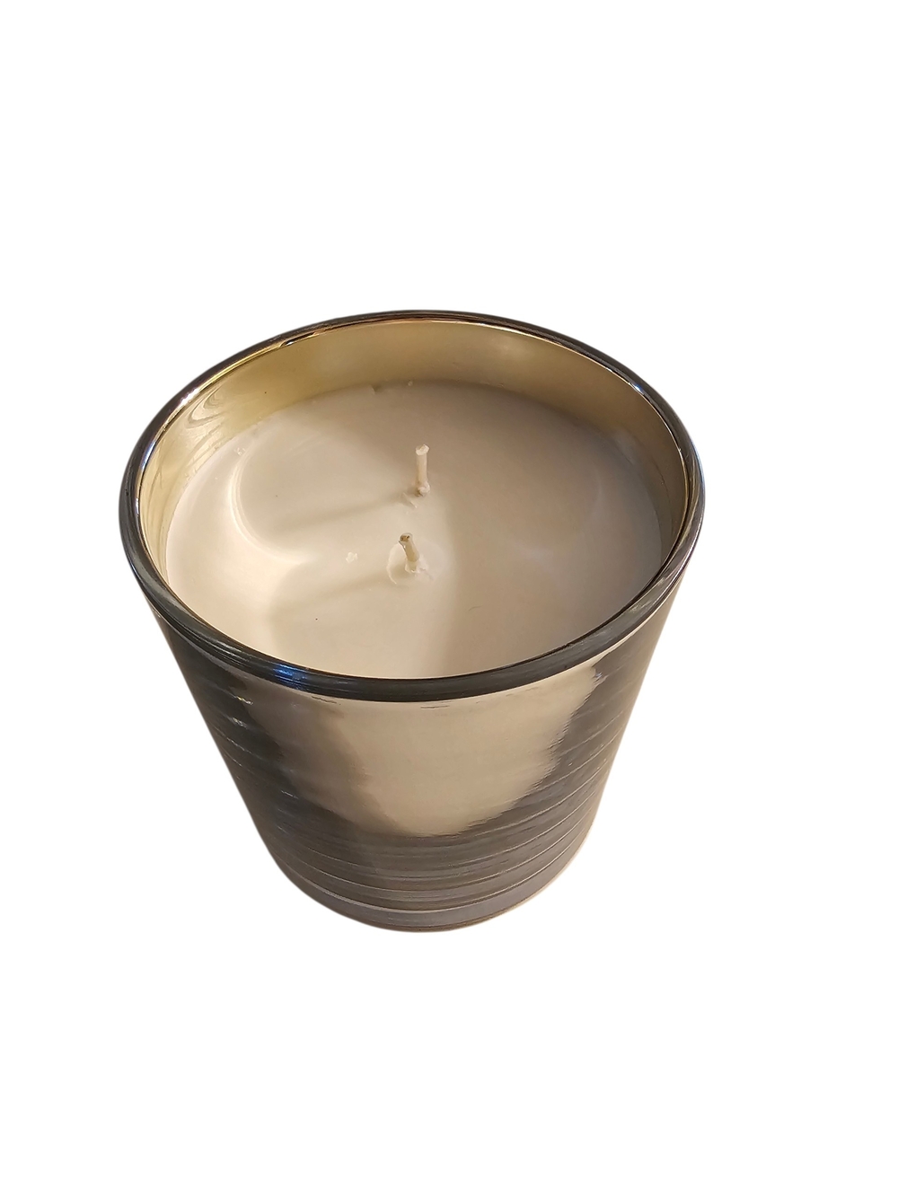 Pottery Barn Silver Reflective Candle Jar With Lid